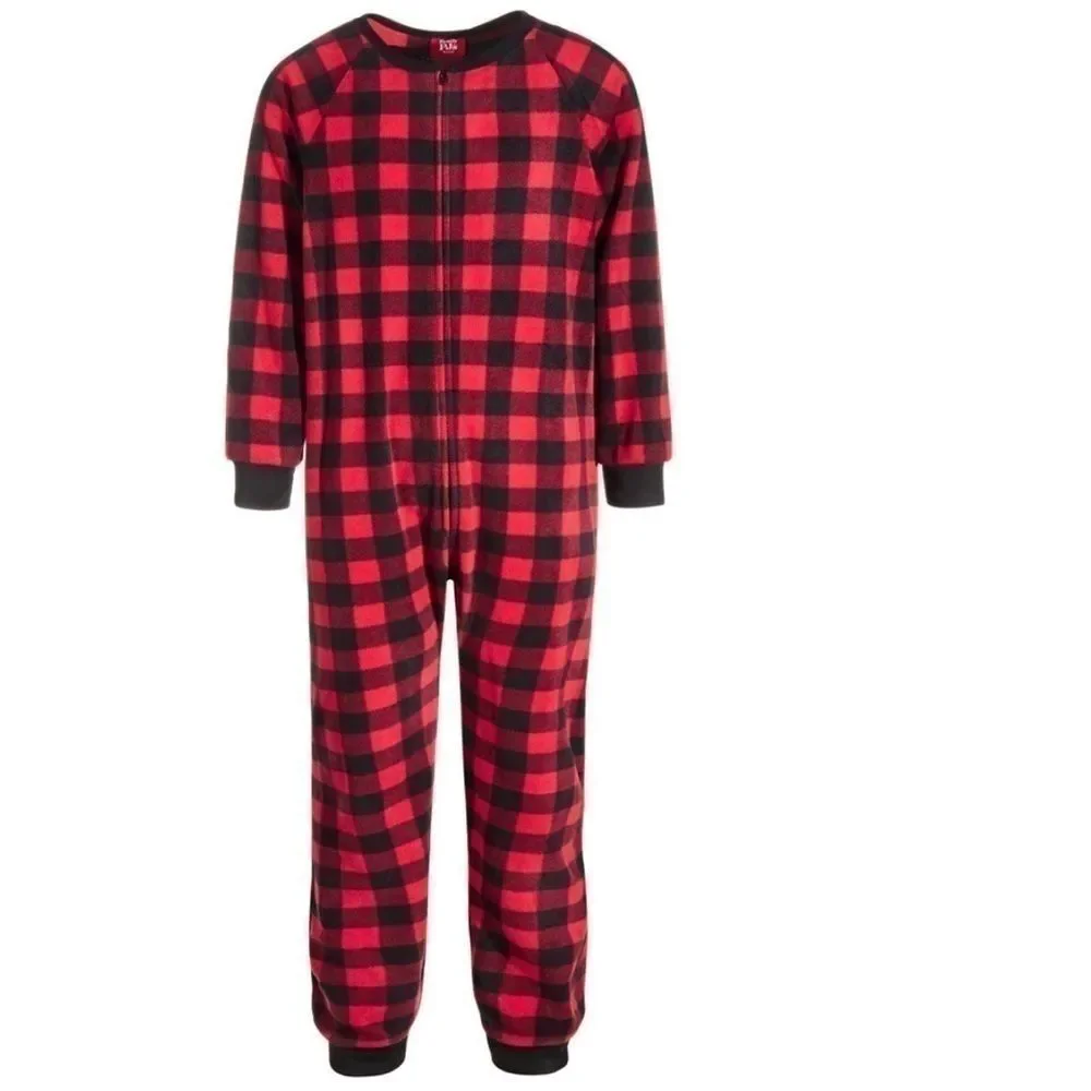 Matching Toddler, Little & Big Kids 1-Pc.Red Check  Family Pajamas XS4-5 Holiday